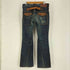 エドウィン EDWIN BLUE TRIP LEATHER FLAP FLAER レザーフラップ シンチバック ブーツカット デニム パンツ Y2K メンズ 30