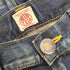 エドウィン EDWIN BLUE TRIP LEATHER FLAP FLAER レザーフラップ シンチバック ブーツカット デニム パンツ Y2K メンズ 30