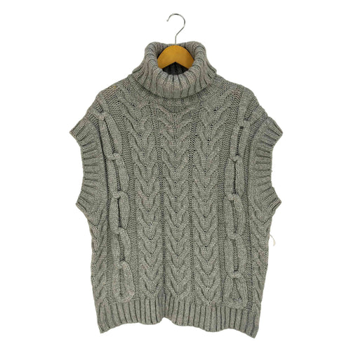 ザラ ZARA タートルネック ケーブルニットベスト レディース import:S