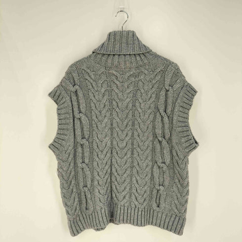 ザラ ZARA タートルネック ケーブルニットベスト レディース import:S