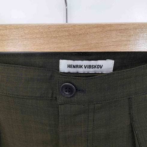 ヘンリックヴィブスコブ Henrik Vibskov ウールモヘア タックワイドパンツ レディース M