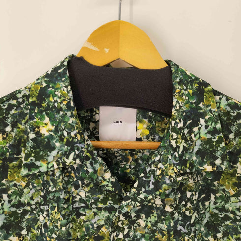 ルイス Luis リーフ柄オープンカラー S/S シャツ メンズ JPN:S