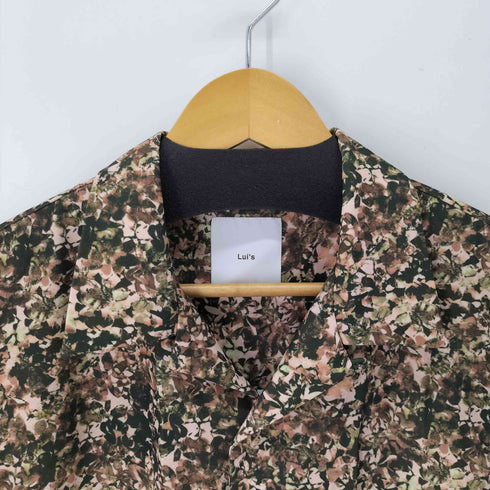 ルイス Luis リーフ柄オープンカラー S/S シャツ メンズ JPN:S