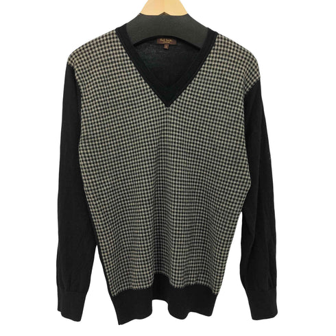 ポールスミス Paul Smith ギンガムチェック Vネック ウールニット メンズ JPN:L