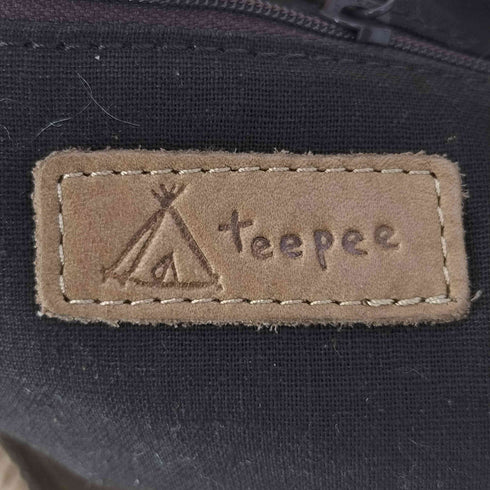 TEEPEE ファーフラップ レザー ハンドバッグ レディース