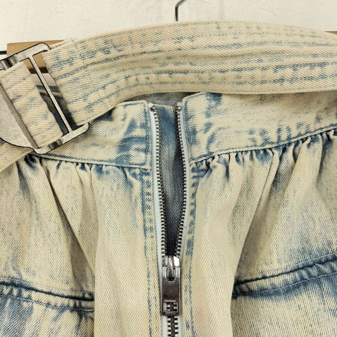 ディーゼル DIESEL バックジップ ベルト付き デニムスカート レディース US:24