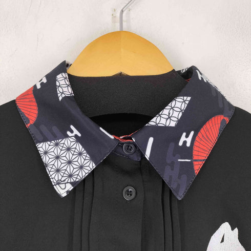 ニーアクロージング NIER CLOTHING 変形スリーブシャツ 総柄 メンズ