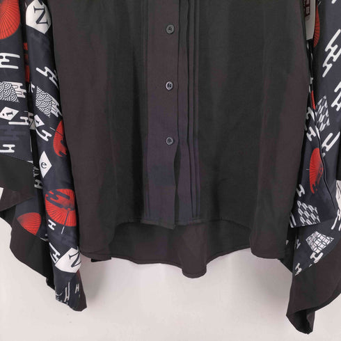 ニーアクロージング NIER CLOTHING 変形スリーブシャツ 総柄 メンズ