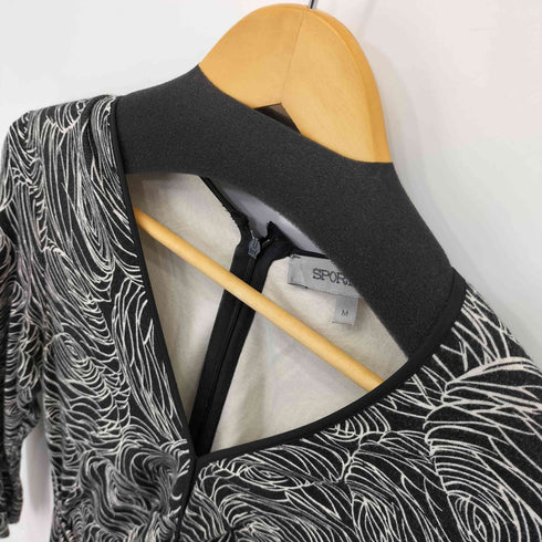 スポーツマックス SPORTMAX フロントプリーツ 総柄ワンピース レディース JPN:M
