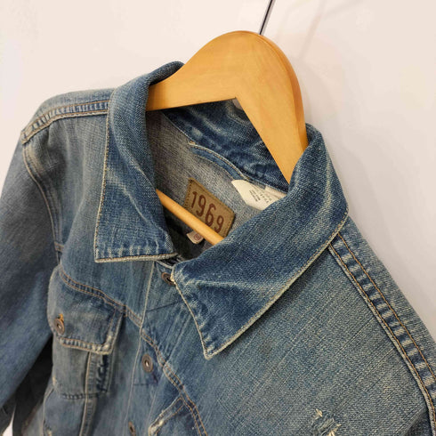 ギャップ Gap 00S USA製 ダメージ加工 デニムジャケット メンズ M