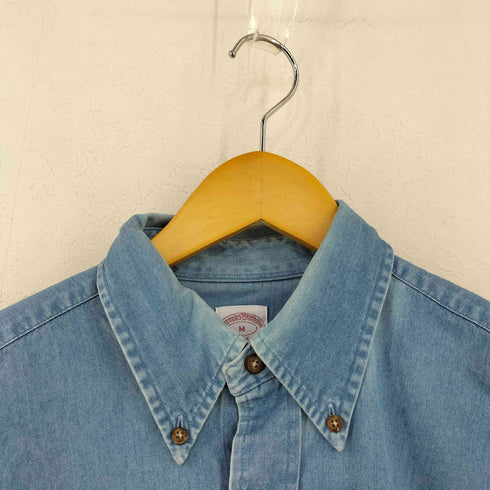 ブルックスブラザーズ BROOKS BROTHERS ロゴ刺繍 ボタンダウンデニムシャツ メンズ import:M