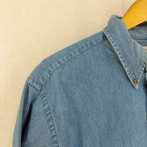 ブルックスブラザーズ BROOKS BROTHERS ロゴ刺繍 ボタンダウンデニムシャツ メンズ import:M