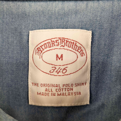 ブルックスブラザーズ BROOKS BROTHERS ロゴ刺繍 ボタンダウンデニムシャツ メンズ import:M