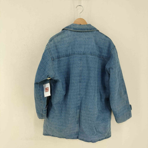 Dressino Kodell グリーンラインチェック デニムカバーオールジャケット PRYM ZIPPER メンズ