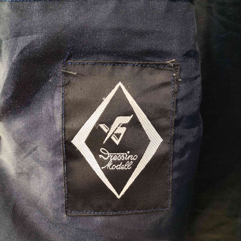 Dressino Kodell グリーンラインチェック デニムカバーオールジャケット PRYM ZIPPER メンズ