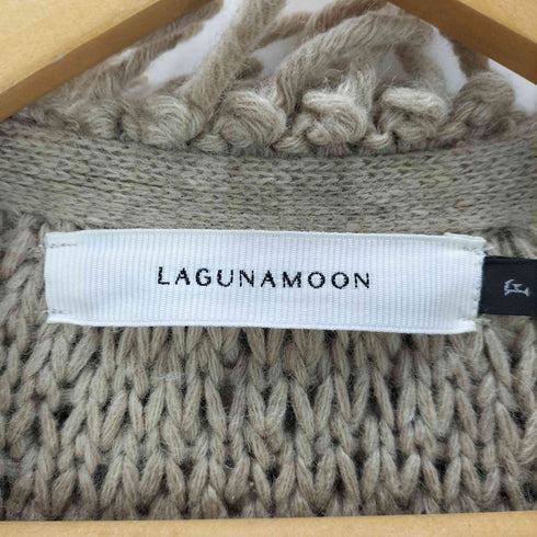 ラグナムーン LAGUNAMOON ラムウールループヤーンカーディガン レディース FREE