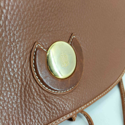LIADRO MADE IN SPAIN ロゴプレート シボ革ショルダーバッグ レディース