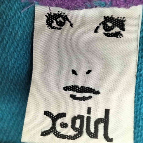 エックスガール X-girl XGIRL CREW バイカラー フーディー パーカー レディース JPN:2