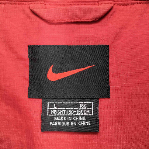 ナイキ NIKE 00S 黒タグ ロゴ刺繍リップストップナイロンジップブルゾン レディース 150-160