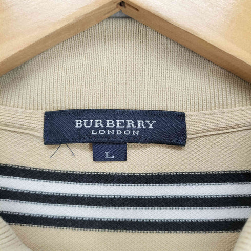 バーバリーロンドン BURBERRY LONDON ボーダーポロシャツ レディース L