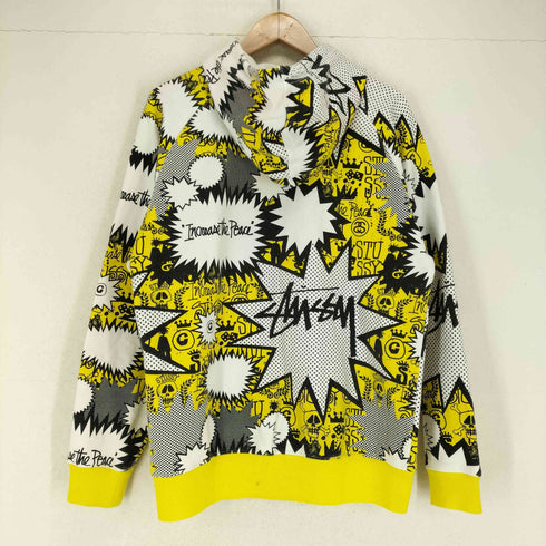 ステューシー Stussy 00S pop総柄ジップアップパーカー メンズ JPN:M