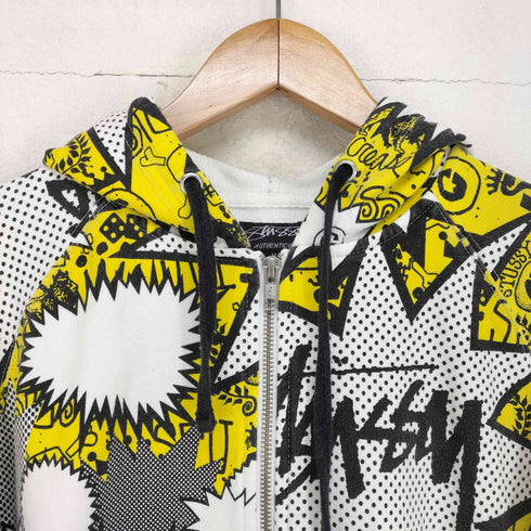ステューシー Stussy 00S pop総柄ジップアップパーカー メンズ JPN:M