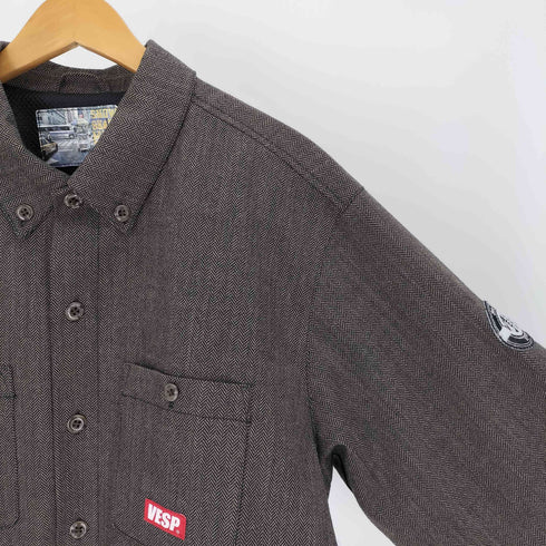 VESP ウール ポリ 裏地メッシュ ヘリンボーン シャツ ジャケット メンズ JPN:XL