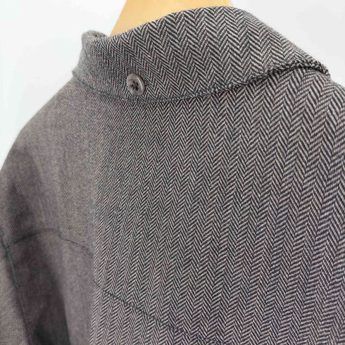 VESP ウール ポリ 裏地メッシュ ヘリンボーン シャツ ジャケット メンズ JPN:XL