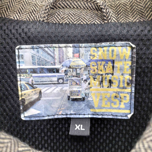 VESP ウール ポリ 裏地メッシュ ヘリンボーン シャツ ジャケット メンズ JPN:XL