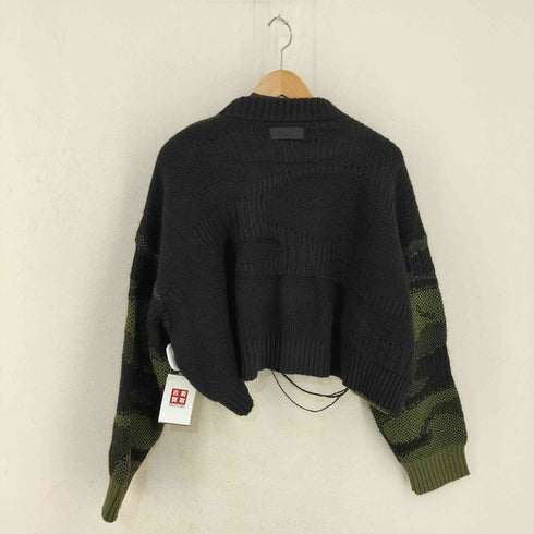 ディーゼル DIESEL MADE IN ITALY クロップド カモフラジャガード ウールアルパカニット レディース import:S