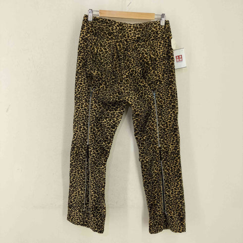 80-90s MADE IN JAPAN バックジップ x ベルト レオパードパンツ パンク メンズ JPN:L