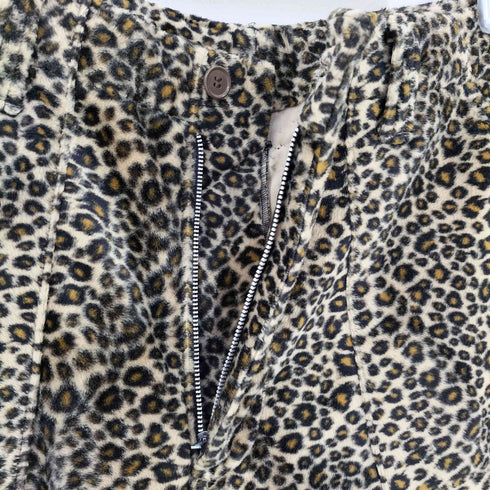 80-90s MADE IN JAPAN バックジップ x ベルト レオパードパンツ パンク メンズ JPN:L