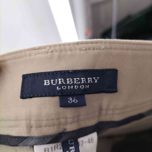 バーバリーロンドン BURBERRY LONDON 七分丈 ジップデザイン チノパンツ レディース JPN:36