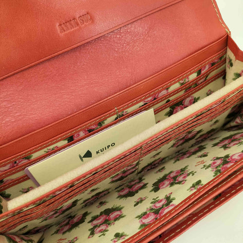 アナスイ ANNA SUI 蝶モチーフ カウレザー 長財布 レディース