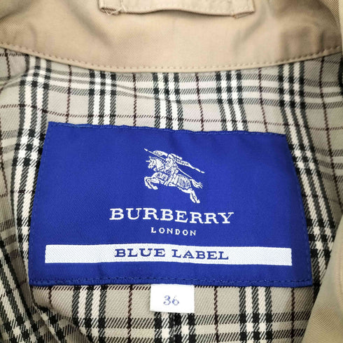 バーバリーブルーレーベル BURBERRY BLUE LABEL ライナー付き トレンチコート レディース 36