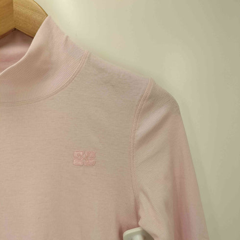 ガニー Ganni Soft Cotton Rib Long Sleeve T-Shirt ハイネックL/Sカットソー レディース S