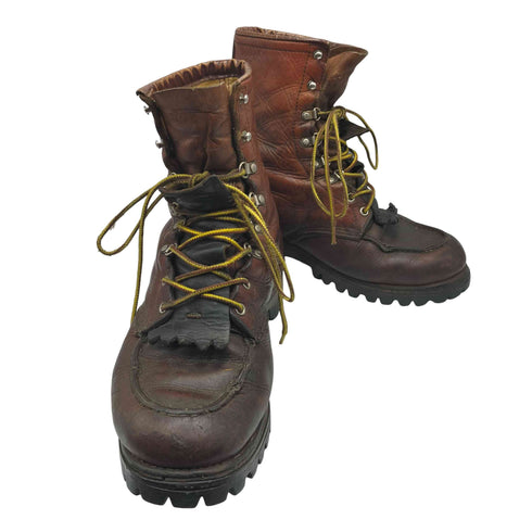 レッドウィング RED WING 70-80S USA製 白四角犬タグ 11007 LOGGER BOOTS タッセル ロガー ブーツ MADE IN AMERICA 履口606 刻印 メンズ 10 D