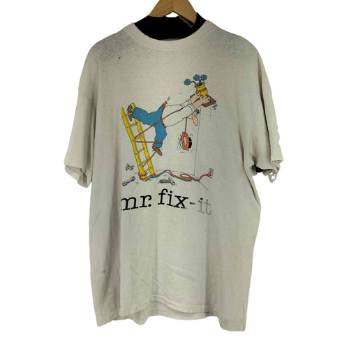 80s mr.fix it シングルステッチ プリントTシャツ メンズ