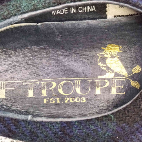 エフトゥループ F-TROUPE リボン シューズ チェック ローカット スニーカー レディース EUR:37