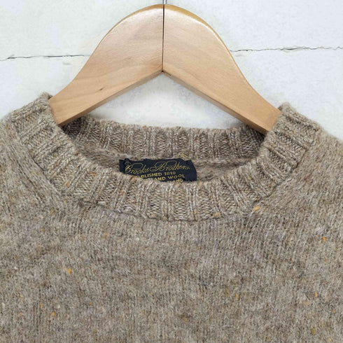 ブルックスブラザーズ BROOKS BROTHERS MADE IN SCOTLAND SHETLAND WOOL クルーネックニット レディース JPN:S