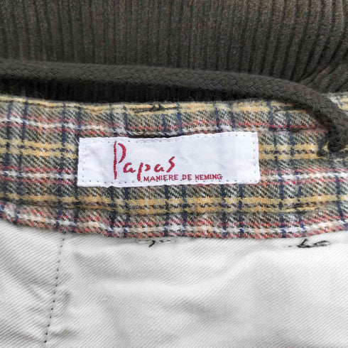 パパス papas 太畝 1タック コーデュロイ ワイド テーパード パンツ メンズ JPN:S