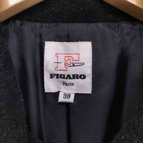 FIGARO PARIS アンゴラ混ウールステンカラーコート import レディース 38