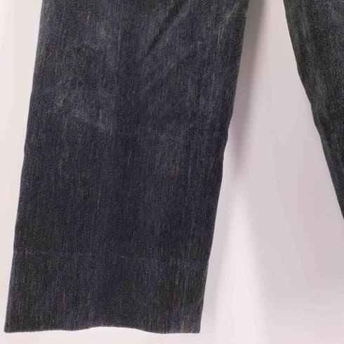 ムッシュ二コル MONSIEUR NICOLE 80-90S YUKIO KOBAYASHI期 レーヨン混 2タック ベルテッド ベロア 木目 総柄 ワイド テーパード パンツ メンズ JPN:48