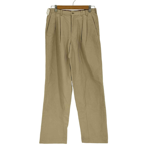 パパス papas SPORTS 2タック 裾シーム デザイン コットン モールスキン ワイド テーパード パンツ メンズ JPN:M