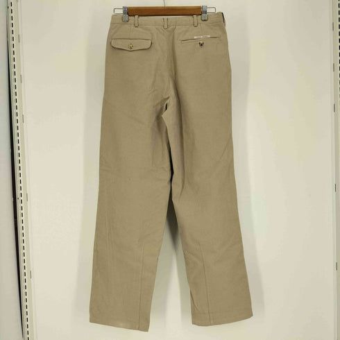 パパス papas SPORTS 2タック 裾シーム デザイン コットン モールスキン ワイド テーパード パンツ メンズ JPN:M