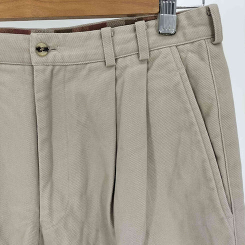パパス papas SPORTS 2タック 裾シーム デザイン コットン モールスキン ワイド テーパード パンツ メンズ JPN:M