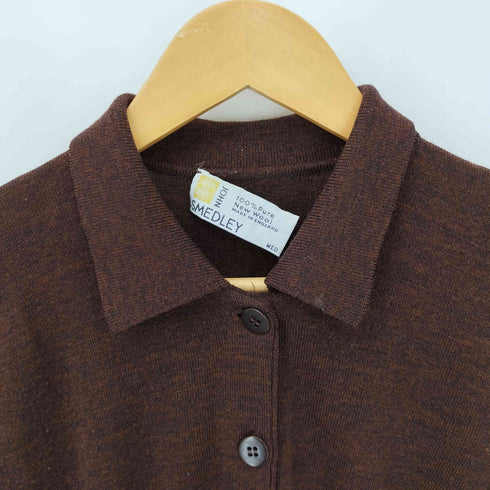 ジョンスメドレー JOHN SMEDLEY 英国製 旧タグ ウール ニットポロシャツ レディース