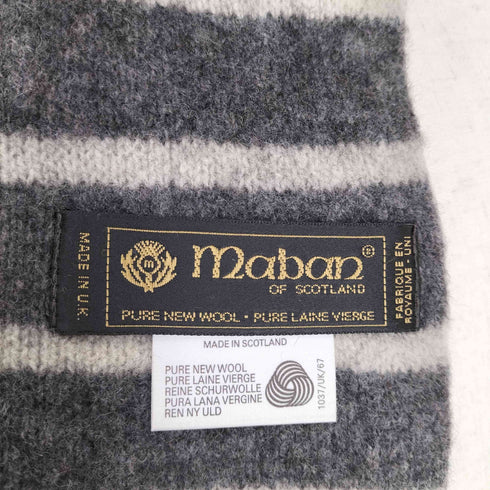 MADE IN UK MABAN ウールボーダーマフラー メンズ