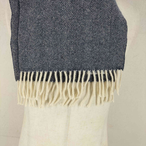 メーカーズシャツカマクラ Makers Shirt 鎌倉 PURE CASHMERE ヘリンボーンカシミヤマフラー メンズ