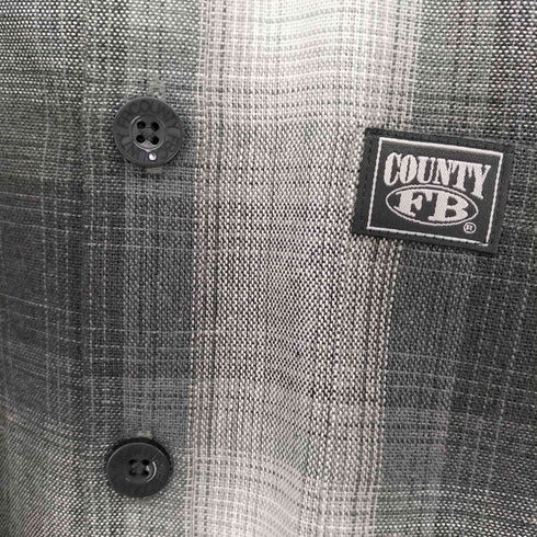 エフビーカウンティ FB COUNTY L/S CHECKER FLANNEL SHIRT オンブレチェック シャツ メンズ import:M